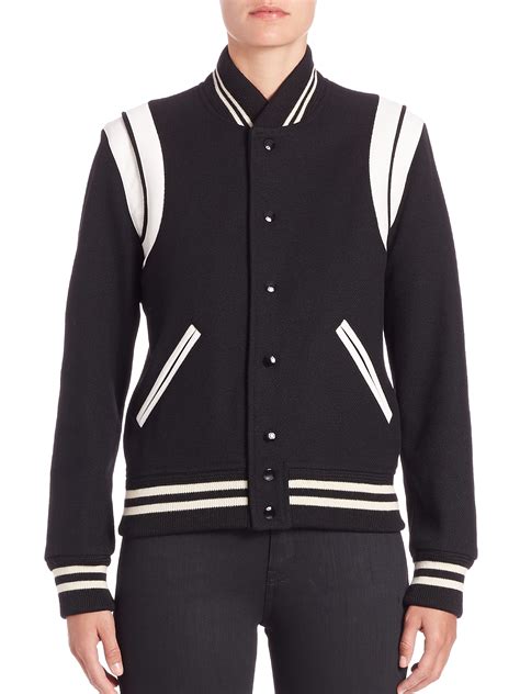 saint laurent varsity jacket women's